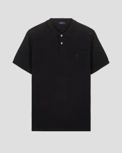 Polo en coton Noir Alvaro