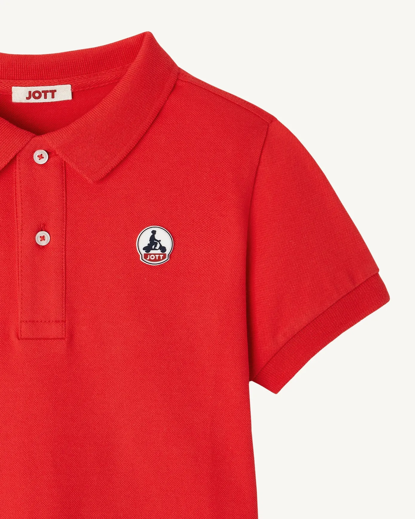 Polo enfant en coton biologique Rouge vif Salvador