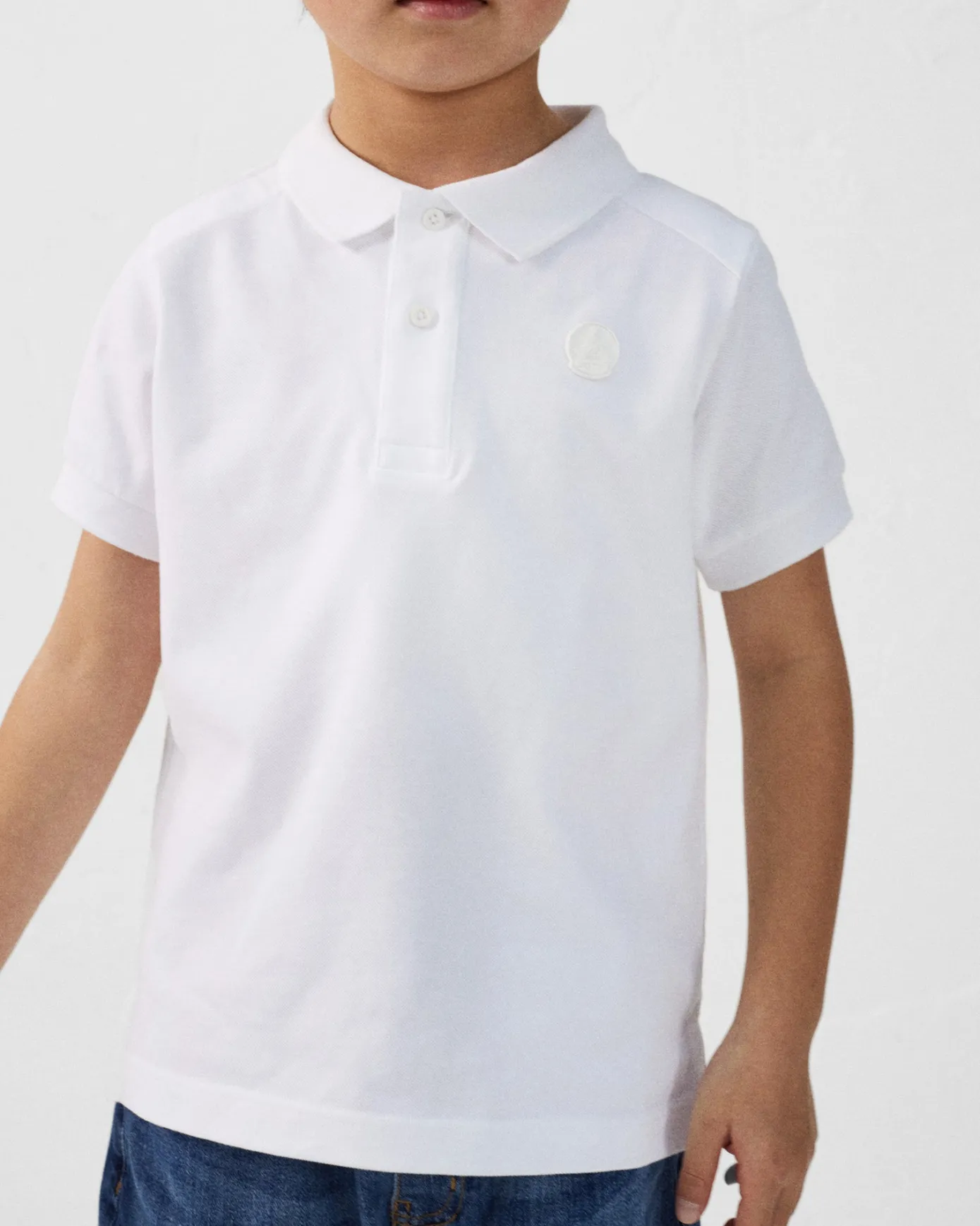 Polo enfant en coton Blanc Ciro