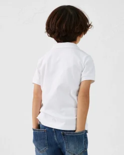 Polo enfant en coton Blanc Ciro