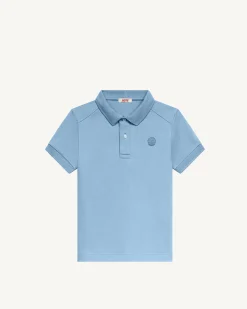 Polo enfant en coton Bleu glacier Ciro