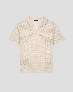 Polo en maille de coton Naturel Bruno