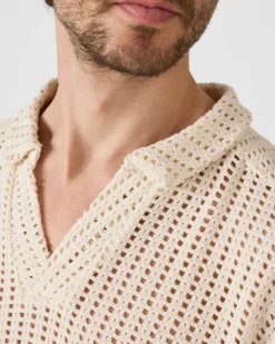 Polo en maille de coton Naturel Bruno