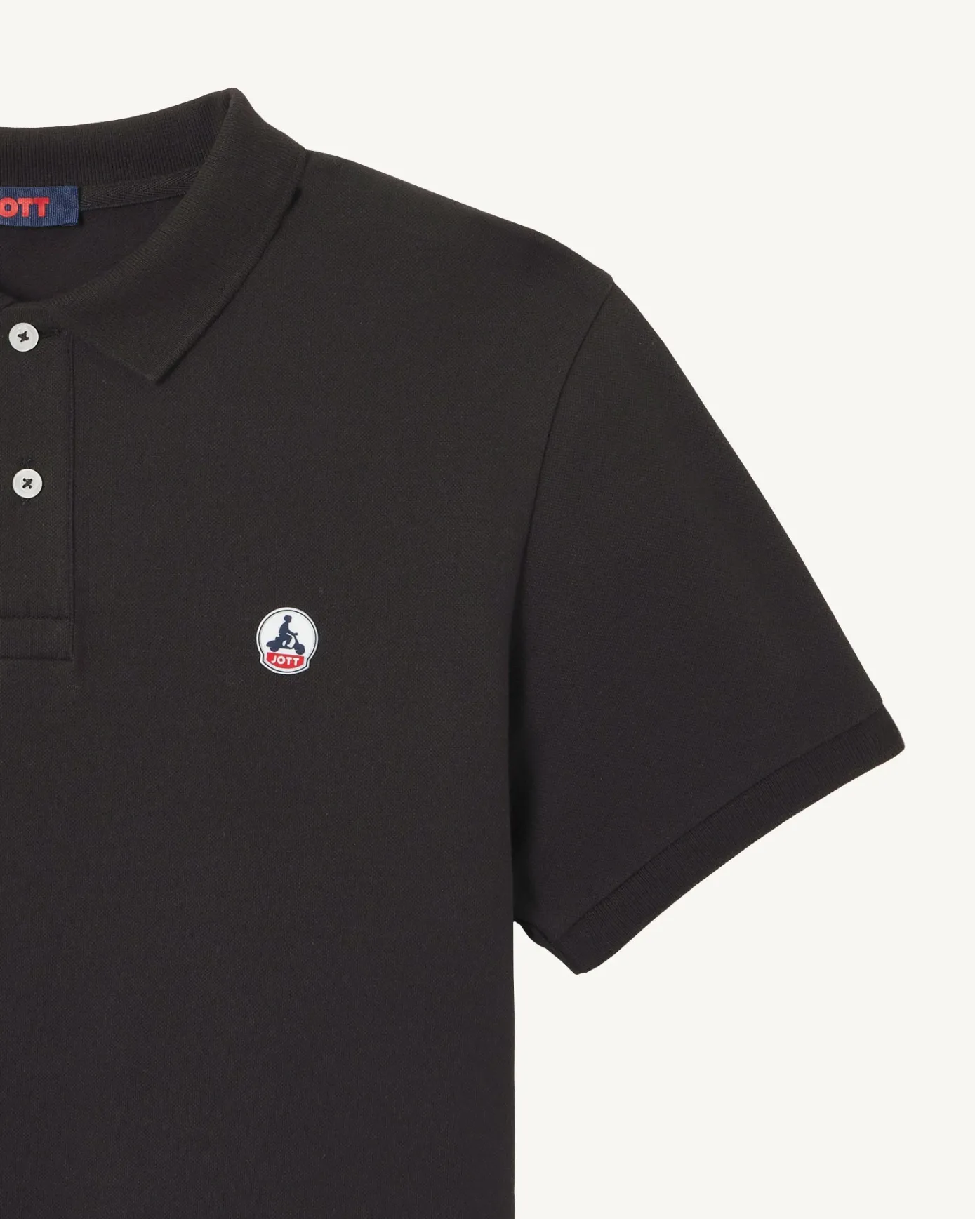 Polo homme en coton biologique Noir Marbella