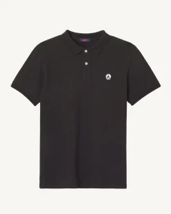 Polo homme en coton biologique Noir Marbella