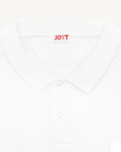 Polo manches longues en coton Blanc Carlos