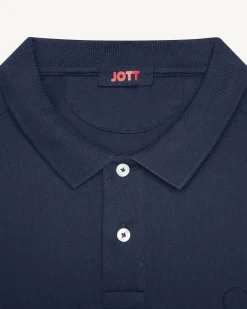 Polo manches longues en coton Marine Carlos