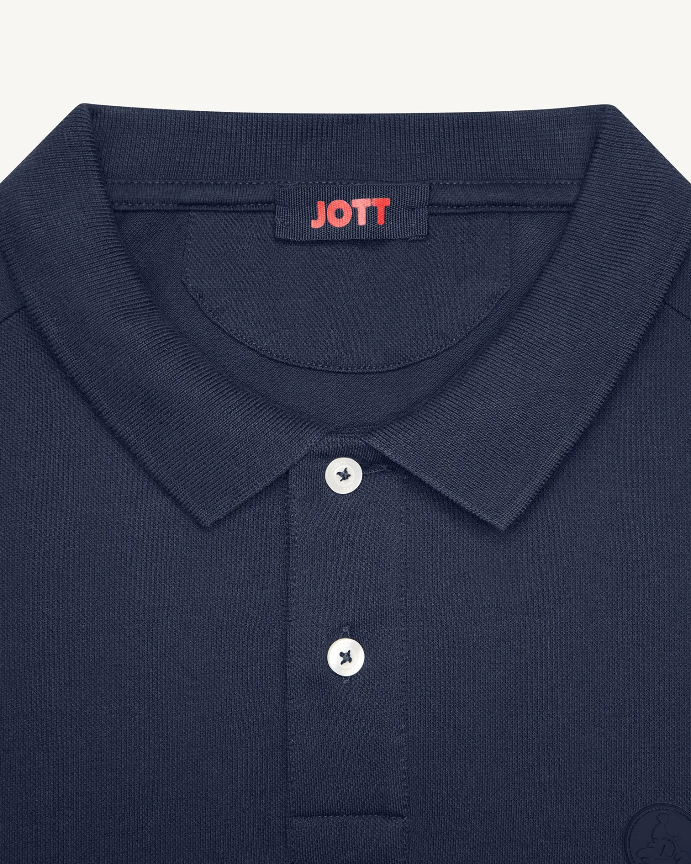 Polo manches longues en coton Marine Carlos