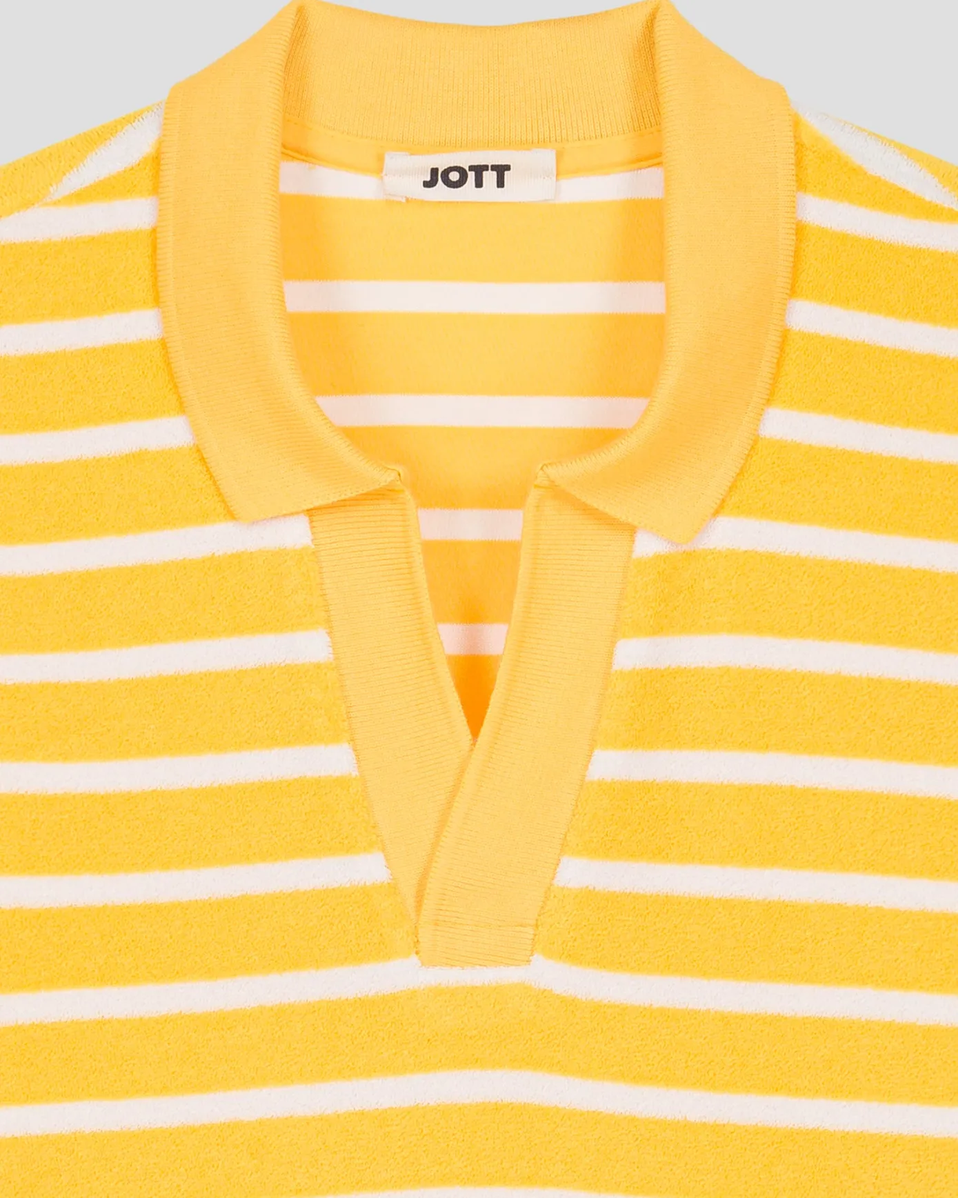 Polo éponge manches courtes Jaune abeille rayé Buggy stripe