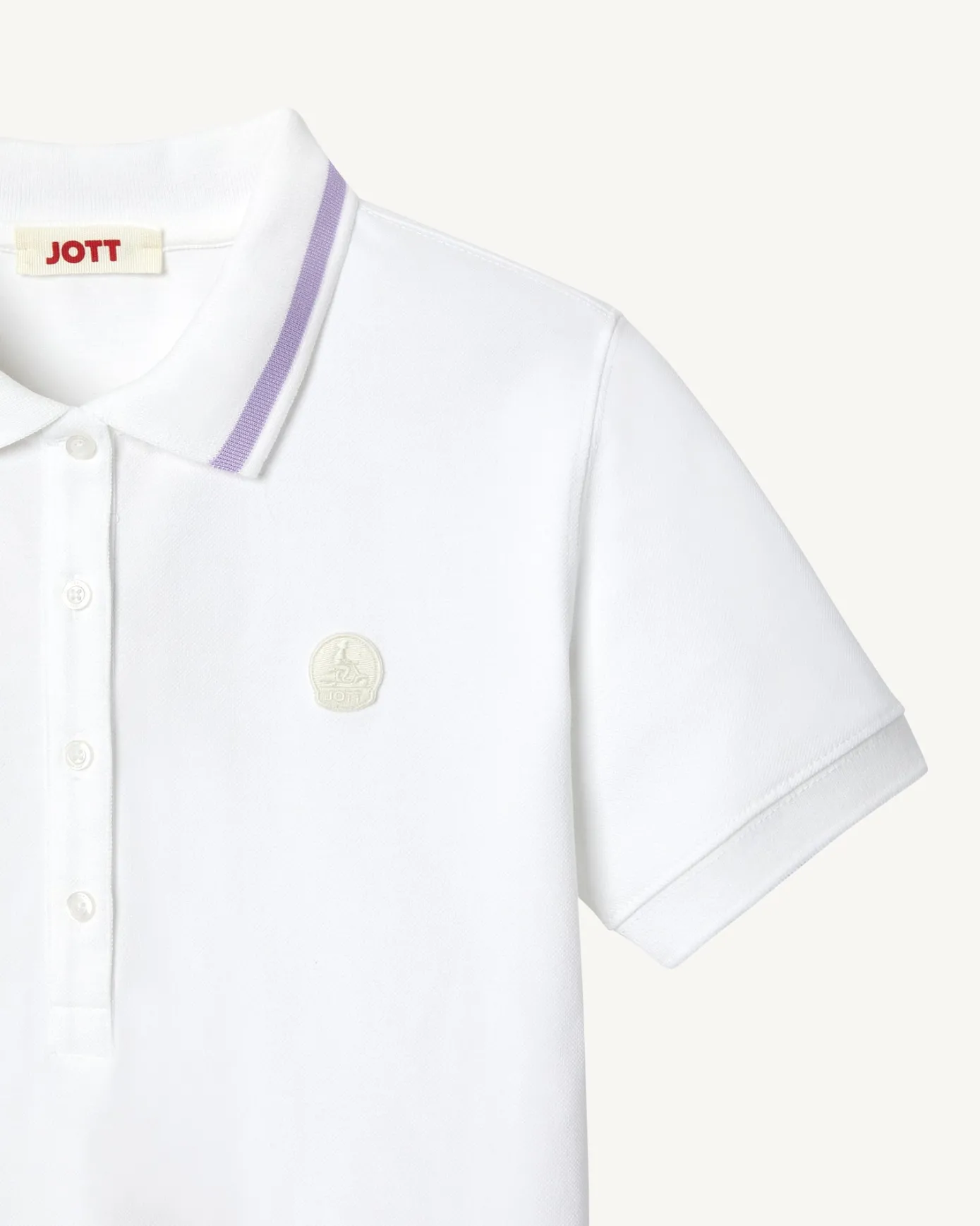 Polo stretch Blanc Gaia