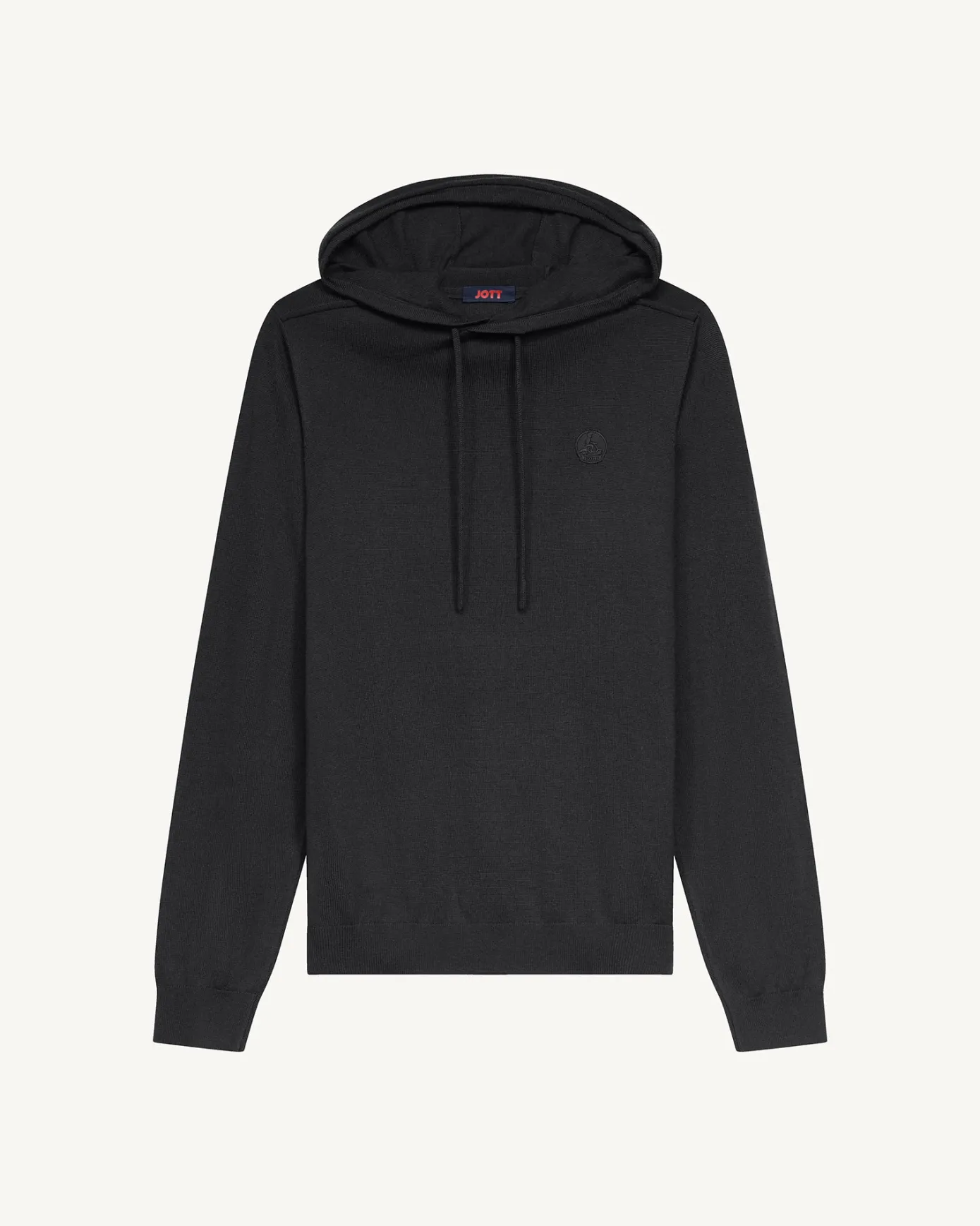 Pull capuche en maille Noir Auguste