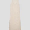 Robe longue en maille de coton Naturel Euginia