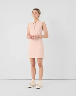 Robe polo sans manches Pêche clair Tanger