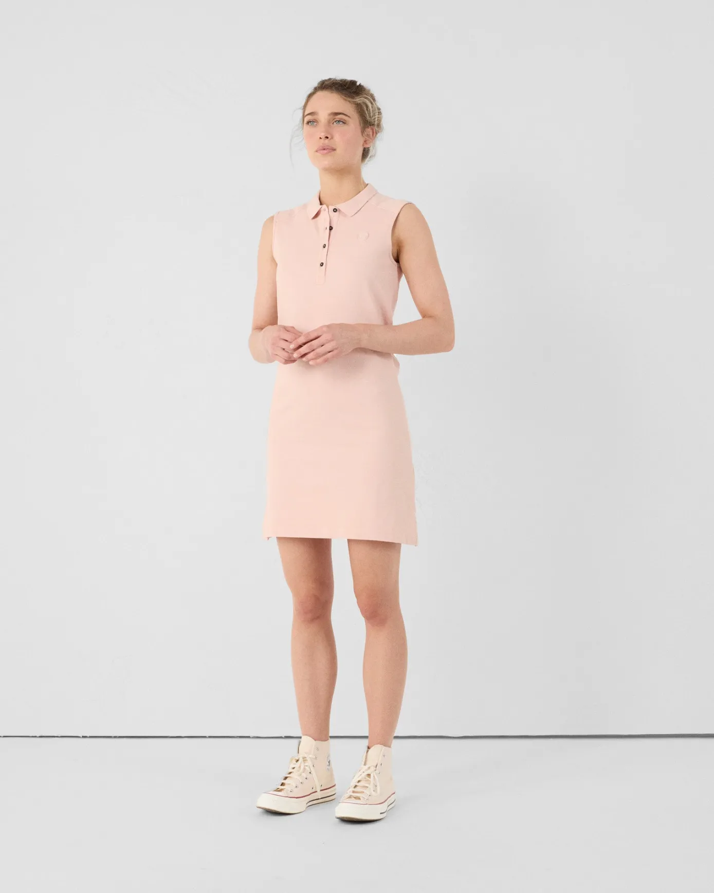 Robe polo sans manches Pêche clair Tanger