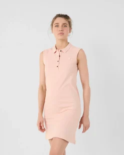 Robe polo sans manches Pêche clair Tanger