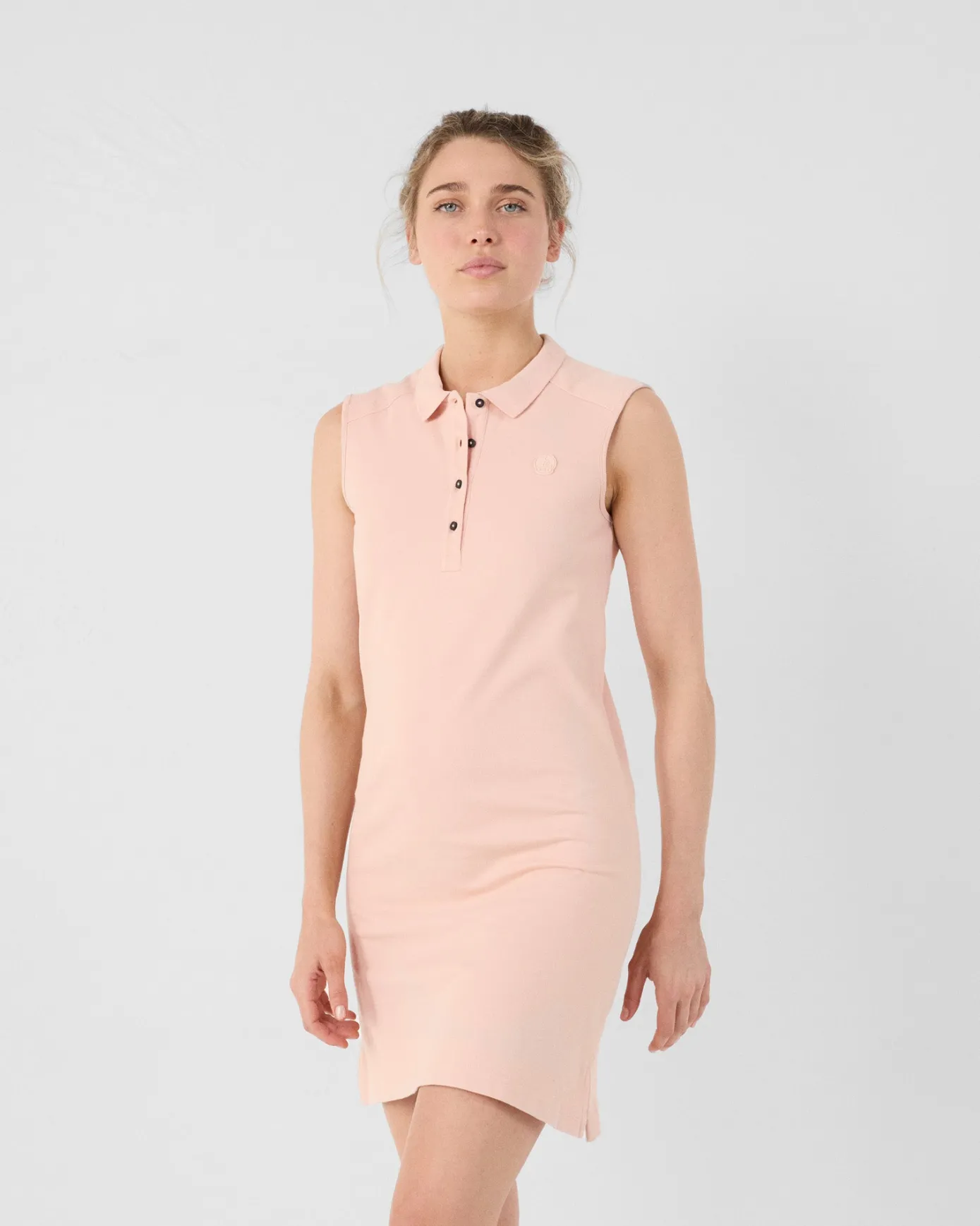 Robe polo sans manches Pêche clair Tanger
