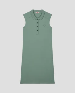 Robe polo sans manches Vert minéral Tanger