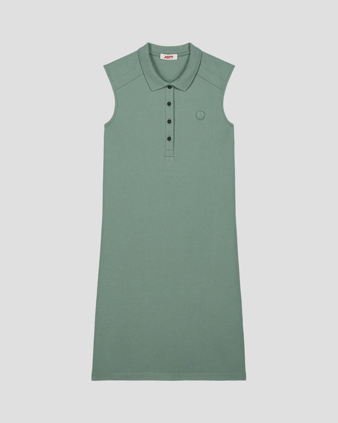 Robe polo sans manches Vert minéral Tanger
