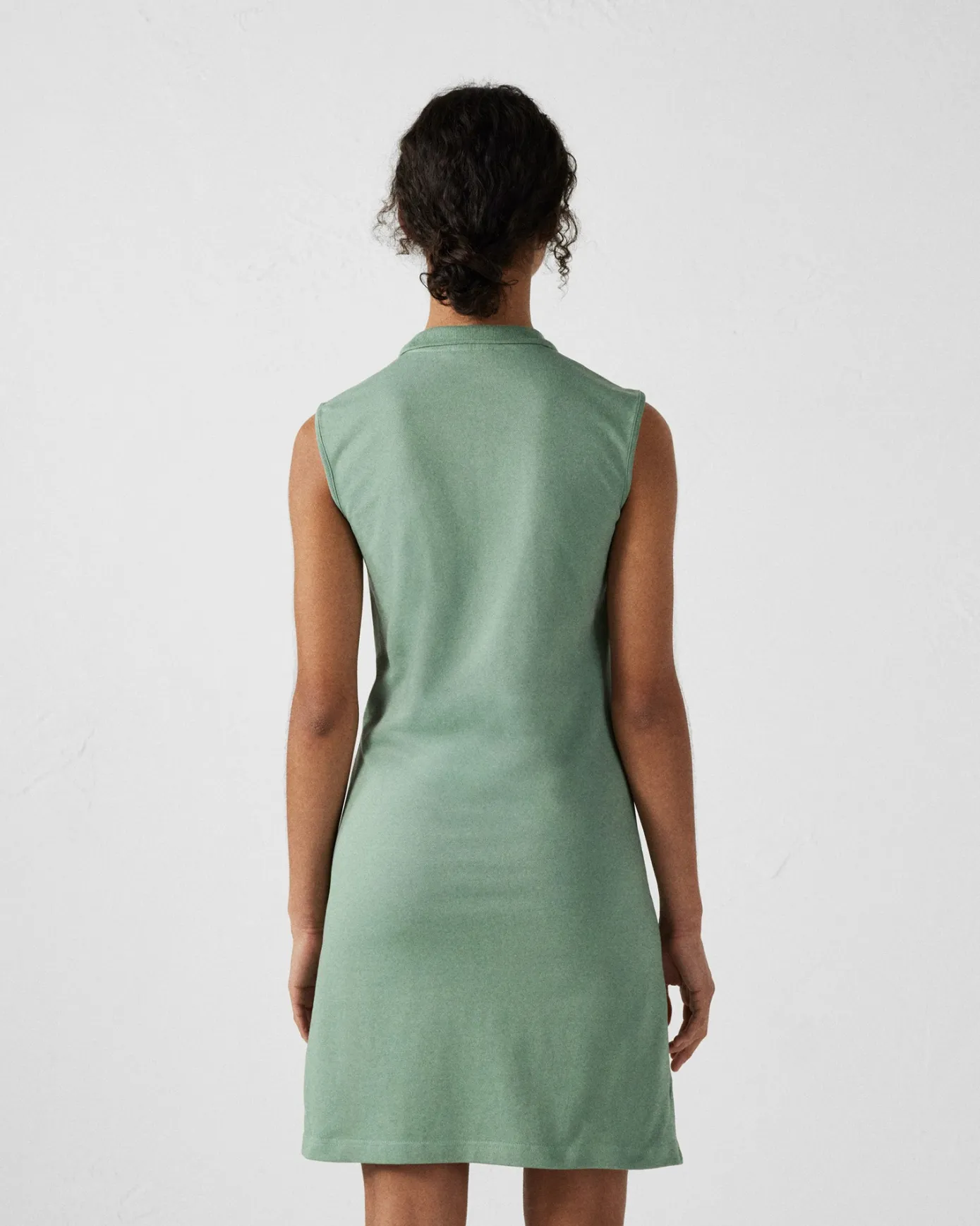 Robe polo sans manches Vert minéral Tanger