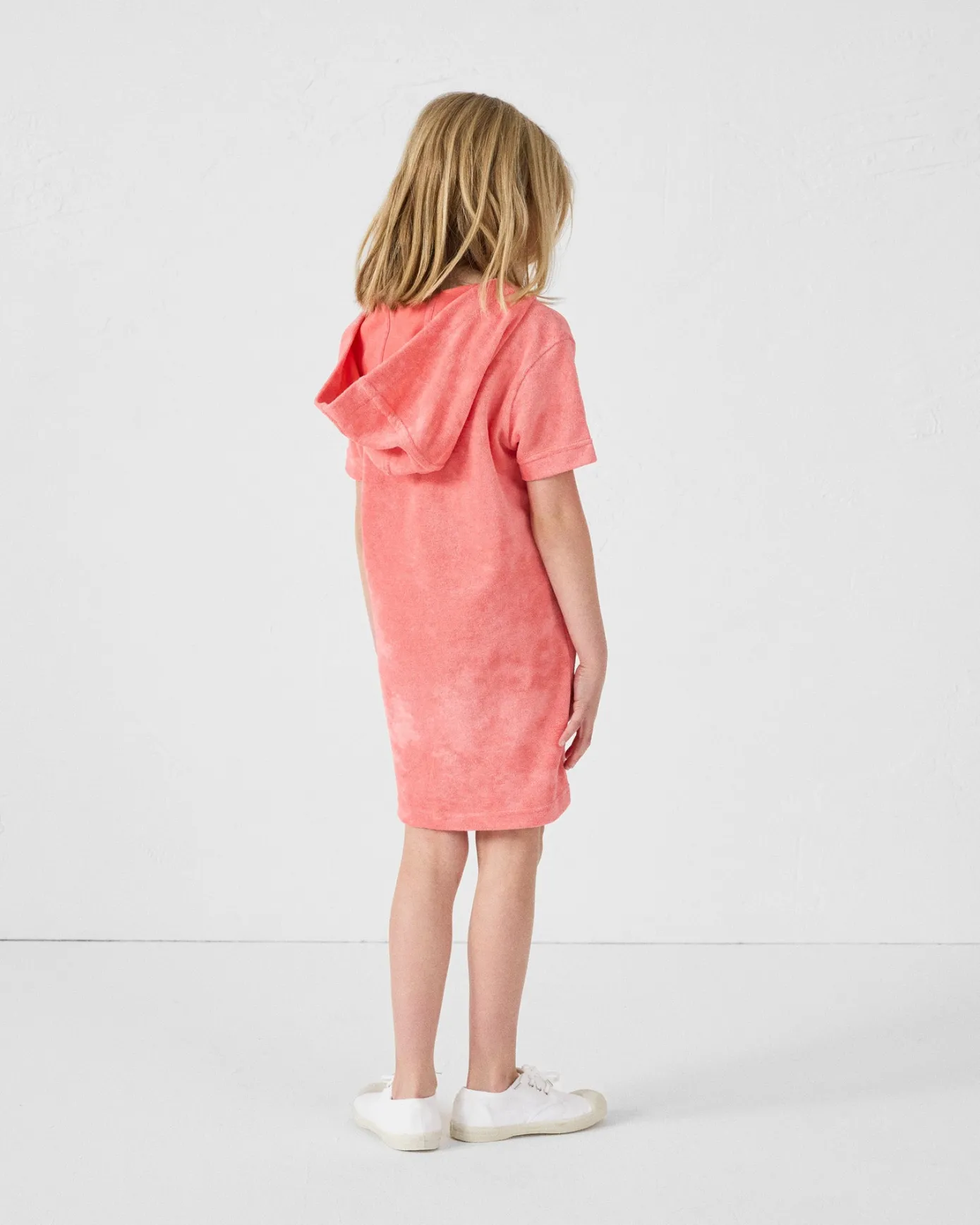 Robe éponge à capuche Corail enfant Flamingo