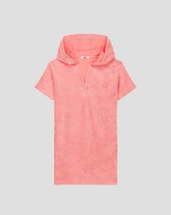 Robe éponge à capuche Corail enfant Flamingo