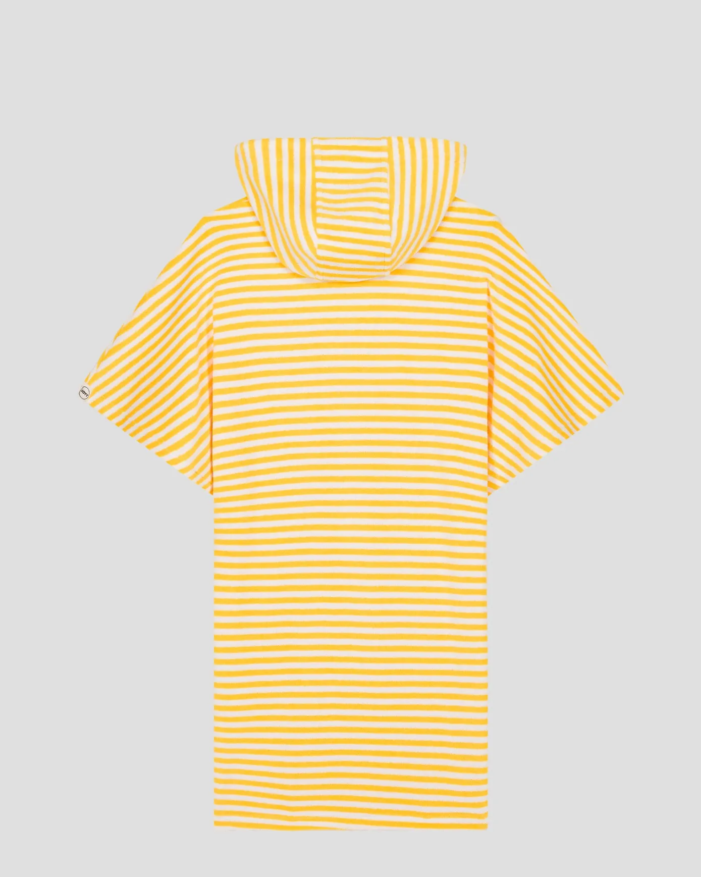 Robe éponge à capuche Jaune abeille rayé Pearl stripe