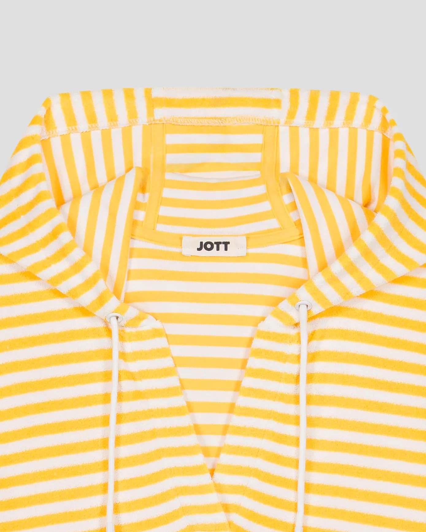 Robe éponge à capuche Jaune abeille rayé Pearl stripe