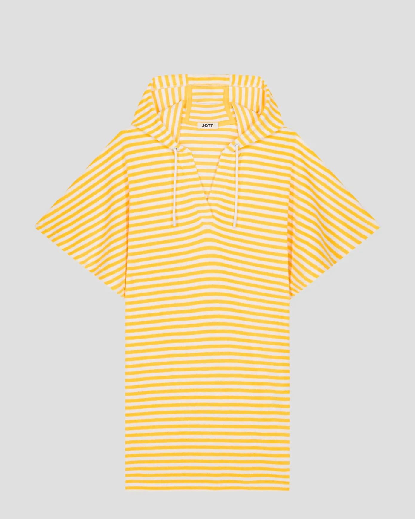 Robe éponge à capuche Jaune abeille rayé Pearl stripe