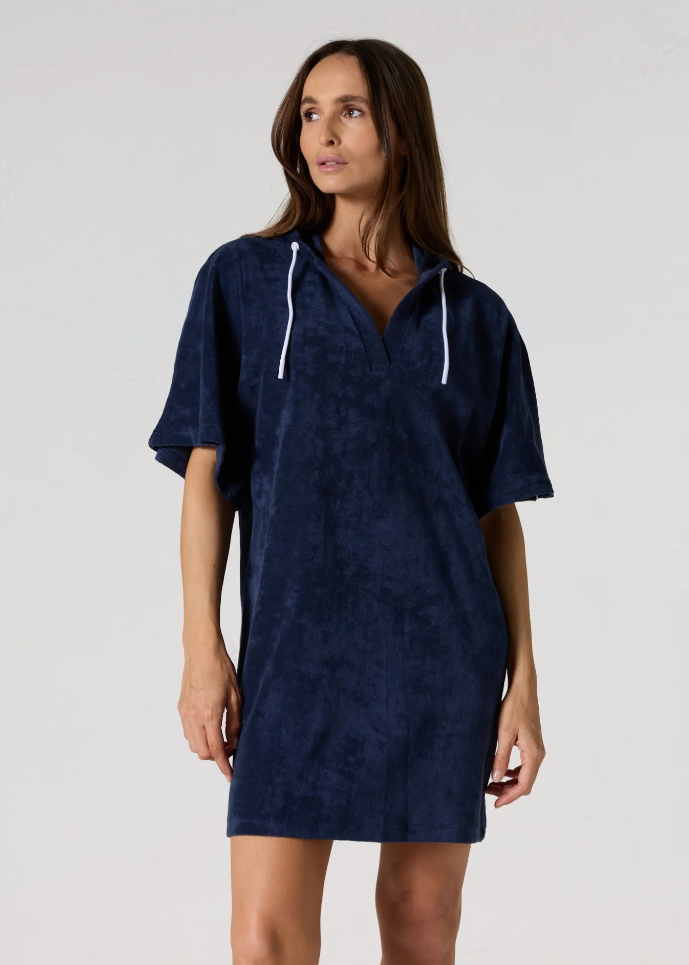 Robe éponge à capuche Marine Pearl