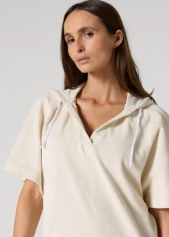 Robe éponge à capuche Naturel Pearl