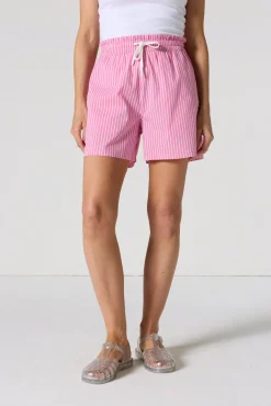 Short en popeline Pink antique rayé Kenna stripe