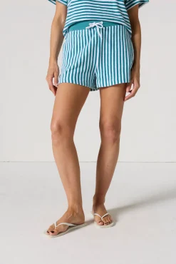 Short éponge Eaux cotières rayé Tampa stripe
