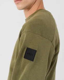 Sweat bimatière col rond Army Alphonse