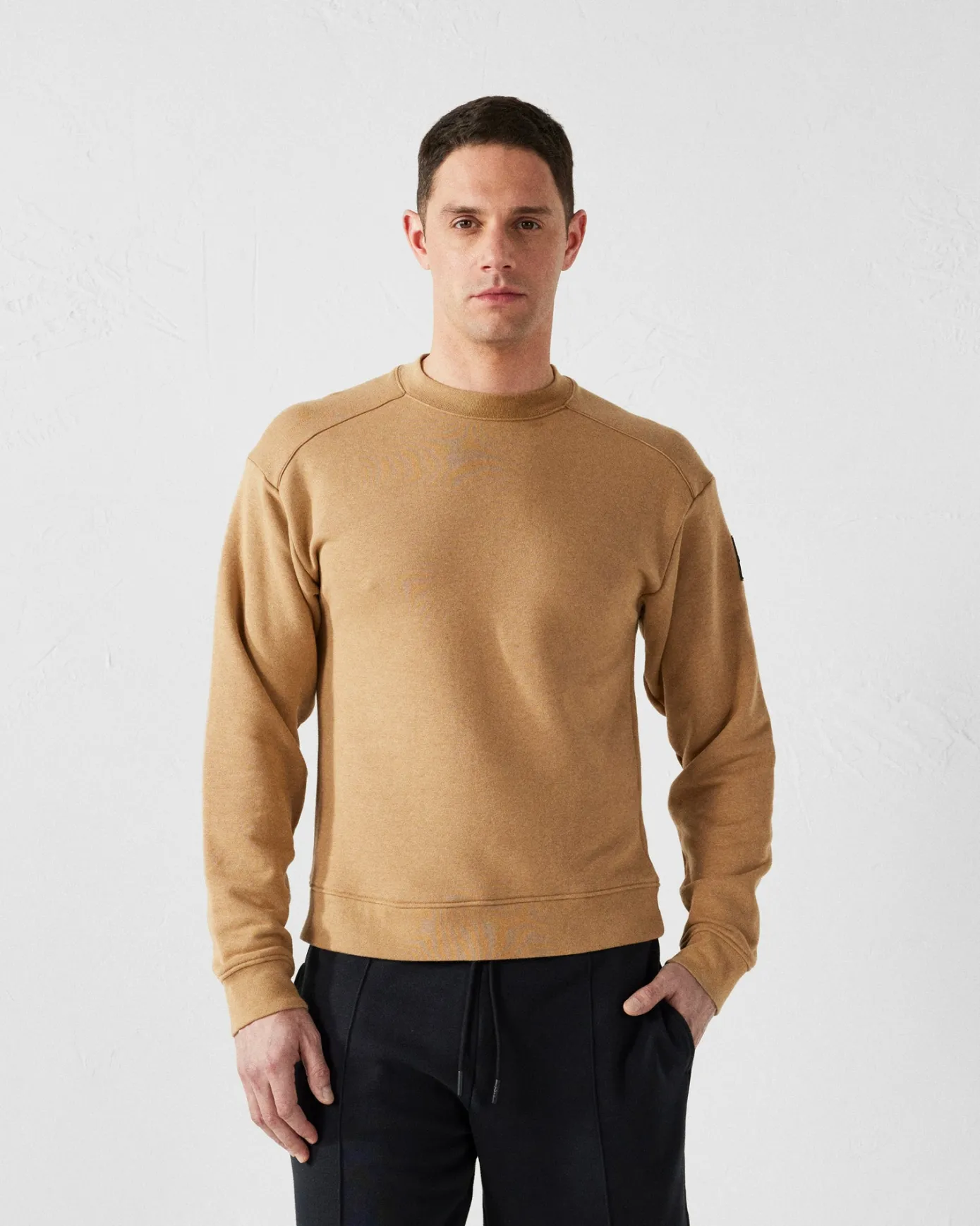 Sweat bimatière col rond Fauve Alphonse