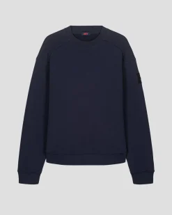 Sweat bimatière col rond Marine Alphonse