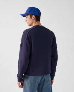 Sweat bimatière col rond Marine Alphonse