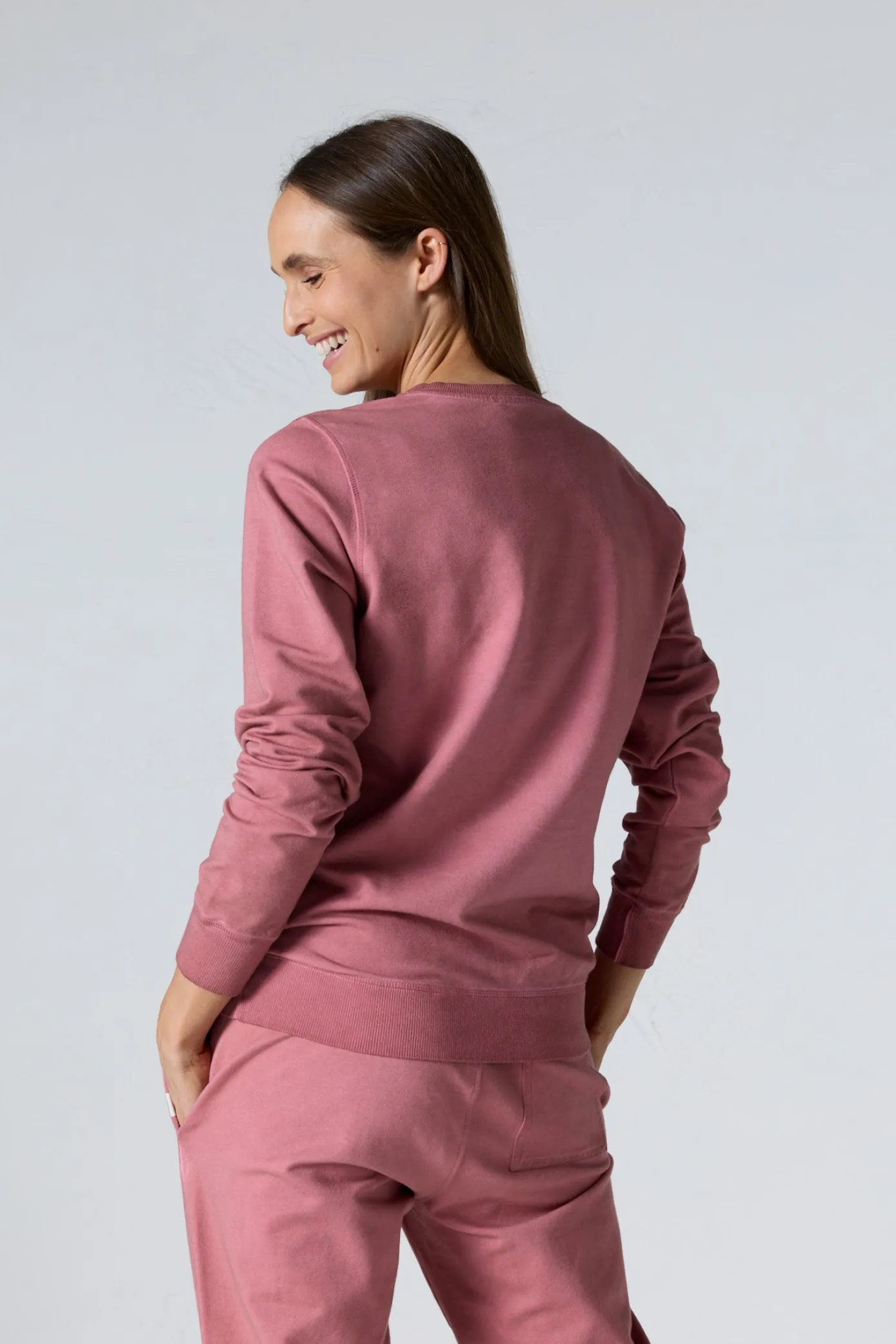 Sweat col rond Pink antique Maida