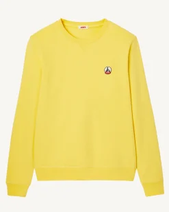 Sweat homme en coton biologique Jaune clair Braga