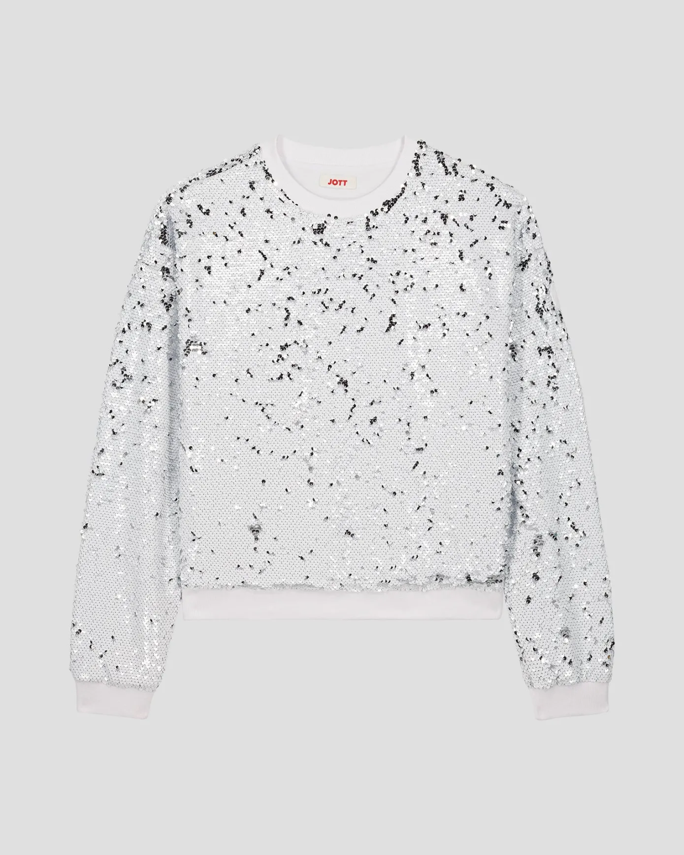 Sweat à sequins Blanc/argent Jeanne