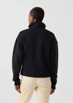 Sweatshirt demi-zippé Noir Line