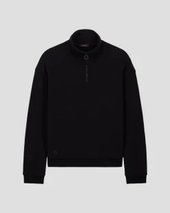 Sweatshirt demi-zippé Noir Line