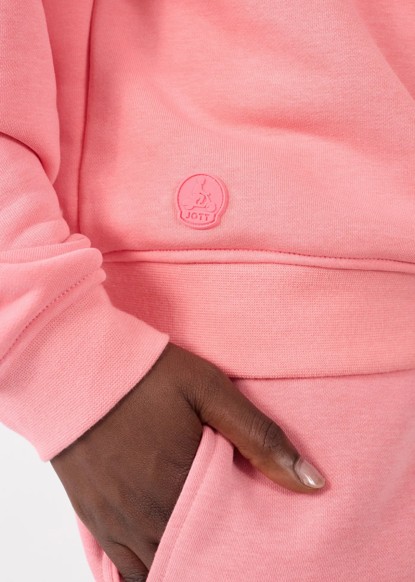 Sweatshirt demi-zippé Vibrant pink Line