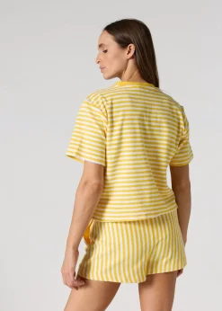 Top éponge Jaune abeille rayé Silica stripe