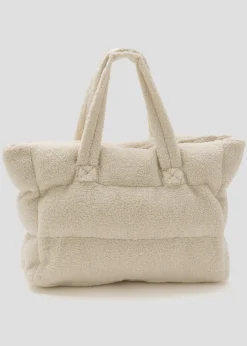 Tote-bag Naturel Leona sherpa