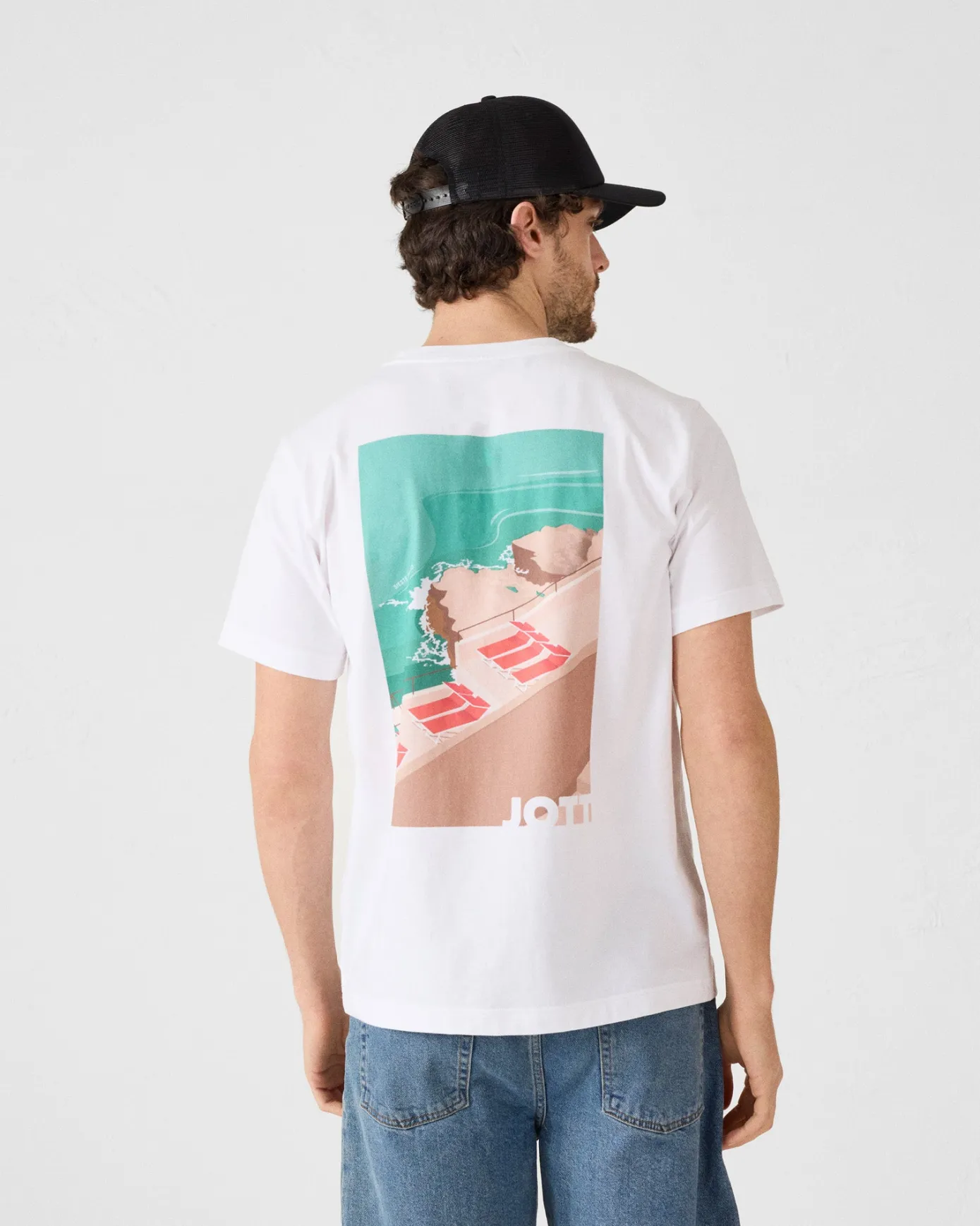 T-shirt col rond en coton Blanc Espar