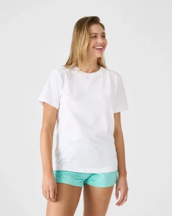T-shirt col rond en coton Blanc Espar