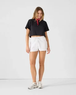 T-shirt col rond en coton Noir Mazu