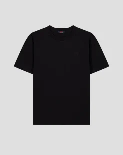 T-shirt col rond en coton Noir Narong