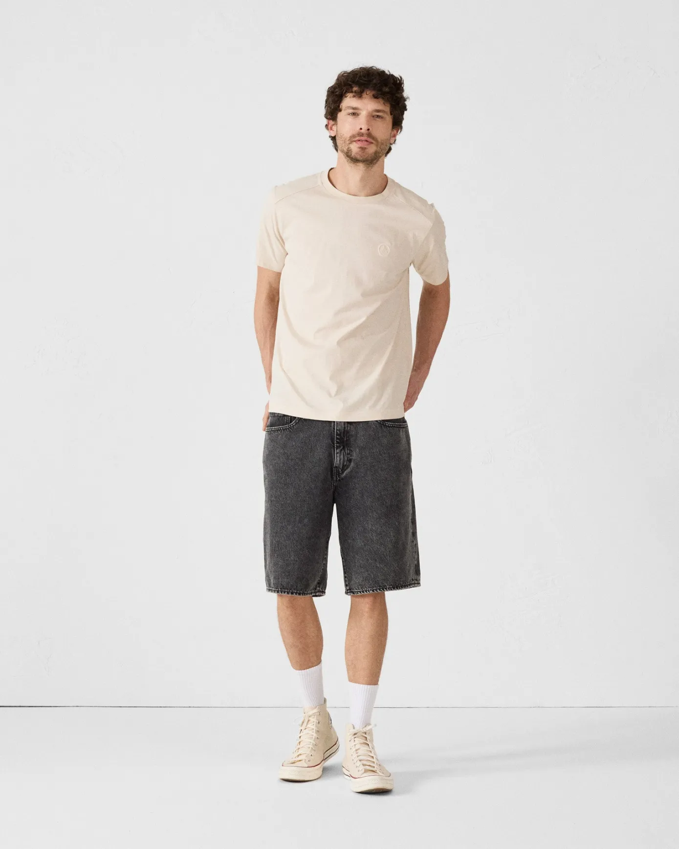 T-shirt col rond en coton Sable Espar