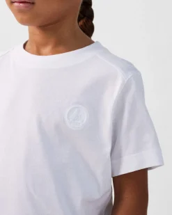 T-shirt col rond enfant en coton Blanc Prado